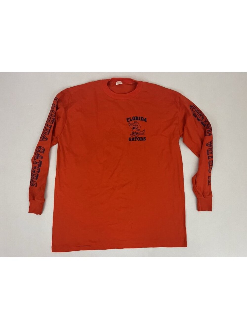 Vintage 80s University of Florida Gators Long Sleeve Orange T-Shirt XL 46 Fantex